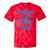 Los Angeles Hotrods Automotive Nostalgia Premium Tri-Blend Tie-Dye T-Shirts Red Tie-Dye