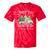 North Pole Tree Farm Merry Christmas Holiday Scene Nostalgia Tie-Dye T-Shirts Red Tie-Dye
