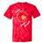 Pluto Never Forget Space Nostalgia Planetary Humor Tie-Dye T-Shirts Red Tie-Dye