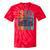 Retro Nineties Style Audio Tape Nostalgia Year 1990 Tie-Dye T-Shirts Red Tie-Dye