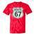 Retro Route 67 Highway Sign Vintage Road Nostalgia Tie-Dye T-Shirts Red Tie-Dye Retro Route 67 Highway Sign Vintage Road Nostalgia Tie-Dye T-Shirts Red Tie-Dye