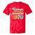 Vintage 1970 Birthday Retro Style 70's Born Nostalgia Outfit Premium Tri-Blend Tie-Dye T-Shirts Red Tie-Dye