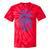 Vintage Racing Automotive Nostalgia Distressed Car Premium Tri-Blend Tie-Dye T-Shirts Red Tie-Dye