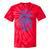 Vintage Racing Automotive Nostalgia Distressed Car Tie-Dye T-Shirts Red Tie-Dye