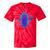 Yk2 Grunge Earthy Blue Cat With Stars Tomboy 90s Nostalgia Premium Tri-Blend Tie-Dye T-Shirts Red Tie-Dye