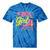 80's Girl Roller Skates Skating Eighties 1980s Nostalgia Tie-Dye T-Shirts Blue Tie-Dye
