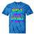 80's Girls Just Wanna Have Fun Nostalgia 1980s Style Premium Tri-Blend Tie-Dye T-Shirts Blue Tie-Dye