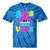 80's Vibe Retro Style Cassette Tape Nostalgia 1980s Party Tie-Dye T-Shirts Blue Tie-Dye