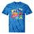 80's Vintage Cassette Tape Nostalgia Mixtape Era 1980s Retro Premium Tri-Blend Tie-Dye T-Shirts Blue Tie-Dye