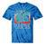 90's Vibe Vintage Style Cassette Tape Nostalgia 1990s Party Premium Tri-Blend Tie-Dye T-Shirts Blue Tie-Dye