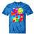 Frutiger Aero Aesthetic Tech Orb Pattern Heart Cherry Lips Tie-Dye T-Shirts Blue Tie-Dye