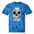 Frutiger Aero Aesthetic Tech Skull Computer Fishes Tie-Dye T-Shirts Blue Tie-Dye