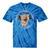 Frutiger Aero Cat Wearing Headphones Bubble 2000s Gen-Z Meme Tie-Dye T-Shirts Blue Tie-Dye