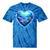 Frutiger Aero Y2K Heart Tie-Dye T-Shirts Blue Tie-Dye