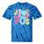 I Love 70's Retro Style Nostalgia Vibe 1970's Party Premium Tri-Blend Tie-Dye T-Shirts Blue Tie-Dye