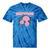 Nostalgia 80s 90s Retro Style Graphics Rose Pink Flower Tie-Dye T-Shirts Blue Tie-Dye
