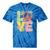 Peace Sign Love Groovy Vibes Costume Nostalgia 1980s Fashion Tie-Dye T-Shirts Blue Tie-Dye