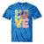 Peace Sign Love Groovy Vibes Costume Nostalgia 1980s Fashion Tie-Dye T-Shirts Blue Tie-Dye