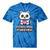 Pixel Art Pet Cat Y2K Retro Vintage Digital Nostalgia Tech Tie-Dye T-Shirts Blue Tie-Dye