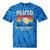 Pluto Never Forget Space Nostalgia Astronomy Humor Tie-Dye T-Shirts Blue Tie-Dye