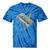 Retro Cassette And Pencil 80s 90s Nostalgia Music Lover Tie-Dye T-Shirts Blue Tie-Dye