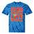 Retro Fast Food Nostalgia Vintage Diner Fries Shakes Burgers Tie-Dye T-Shirts Blue Tie-Dye
