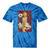 Retro Pop Art Vintage Style Blonde Psychedelic 50s Nostalgia Tie-Dye T-Shirts Blue Tie-Dye