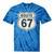 Retro Route 67 Highway Sign Vintage Road Nostalgia Premium Tri-Blend Tie-Dye T-Shirts Blue Tie-Dye