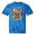 Retro Tech Stack 80s 90s Nostalgia Analog Devices Tie-Dye T-Shirts Blue Tie-Dye