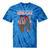 Running Together Always Connected Anime Nostalgia Message Tie-Dye T-Shirts Blue Tie-Dye