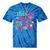 Vintage 80s Costume Nostalgia 1980s Fashion Cute Girls Women Tie-Dye T-Shirts Blue Tie-Dye