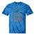 Vintage Locomotive Nostalgia Railroad Stars Tie-Dye T-Shirts Blue Tie-Dye