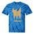 Yk2 Cat With Tomboy Tail 90s Nostalgia Downtown Indie Tie-Dye T-Shirts Blue Tie-Dye