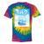 Frutiger Aero Aesthetic Tech Kawaii Milk Underwater Fishes Tie-Dye T-Shirts Rainbow Tie-Dye