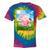 Frutiger Aero Aesthetic Tech Kawaii Strawberry Milk Fishes Tie-Dye T-Shirts Rainbow Tie-Dye