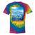 Frutiger Aero Aesthetic Tech Ocean Underwater Fishes Tie-Dye T-Shirts Rainbow Tie-Dye
