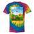 Frutiger Aero Aesthetic Tech Scenery Fishes Sunflower Tie-Dye T-Shirts Rainbow Tie-Dye