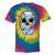Frutiger Aero Aesthetic Tech Skull Computer Fishes Tie-Dye T-Shirts Rainbow Tie-Dye
