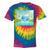 Frutiger Aero Y2k Aesthetic Palm Trees Cyber Beach World Tie-Dye T-Shirts Rainbow Tie-Dye