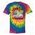 Holiday Scene Nostalgia North Pole Tree Farm Merry Christmas Tie-Dye T-Shirts Rainbow Tie-Dye