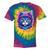 Retro 80s Cat In Space Suit Nostalgia Cat Vintage Astronaut Tie-Dye T-Shirts Rainbow Tie-Dye