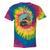 Retro Grammophone Never Forget Nostalgia Vintage Tie-Dye T-Shirts Rainbow Tie-Dye