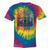 Retro Nineties Style Audio Tape Nostalgia Year 1990 Premium Tri-Blend Tie-Dye T-Shirts Rainbow Tie-Dye