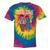 Running Together Always Connected Anime Nostalgia Message Tie-Dye T-Shirts Rainbow Tie-Dye