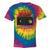 VHS Tape Nostalgia Old School Technology Humor Premium Tie-Dye T-Shirts Rainbow Tie-Dye
