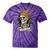 Elder Emo Skeleton Beanie Nostalgia Scene Aesthetic Tie-Dye T-Shirts Purple Tie-Dye