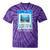 Frutiger Aero Aesthetic Tech Computer Aquarium Tarot Card Tie-Dye T-Shirts Purple Tie-Dye
