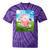 Frutiger Aero Aesthetic Tech Kawaii Strawberry Milk Fishes Tie-Dye T-Shirts Purple Tie-Dye