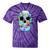 Frutiger Aero Aesthetic Tech Skull Computer Fishes Tie-Dye T-Shirts Purple Tie-Dye