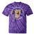 Frutiger Aero Cat Wearing Headphones Bubble 2000s Gen-Z Meme Tie-Dye T-Shirts Purple Tie-Dye